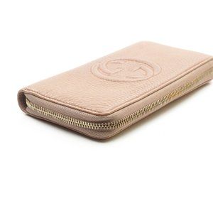 Auth Gucci Soho Zippy Wallet Leather #N73176C77